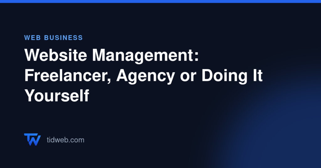 Website Management: Freelancer, Agency or Doing It Yourself