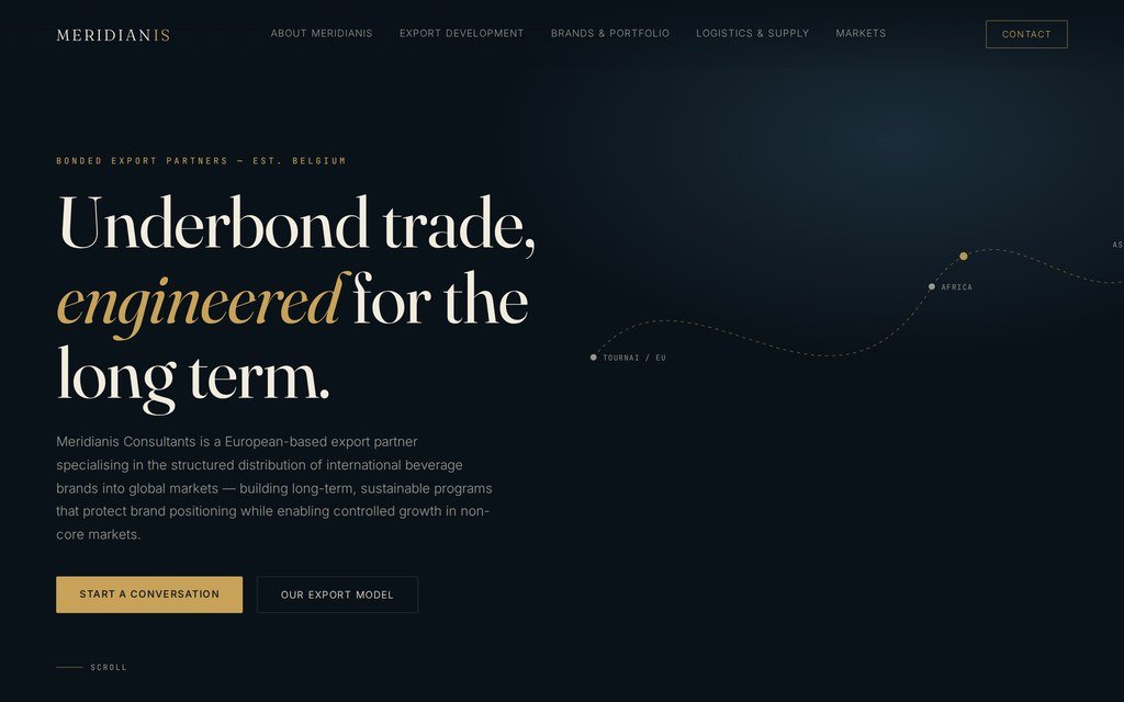 Meridianis Consultants website preview