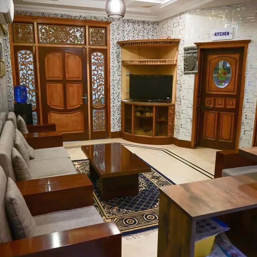 Patient waiting lounge with comfortable seating
