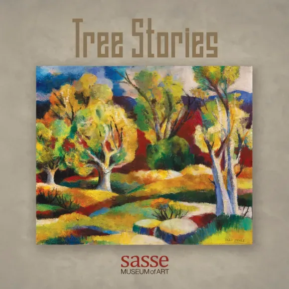Tree Stories exhibition poster, Sasse Museum of Art