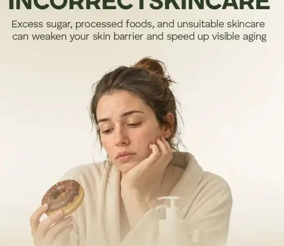 Poor diet effects on skin barrier